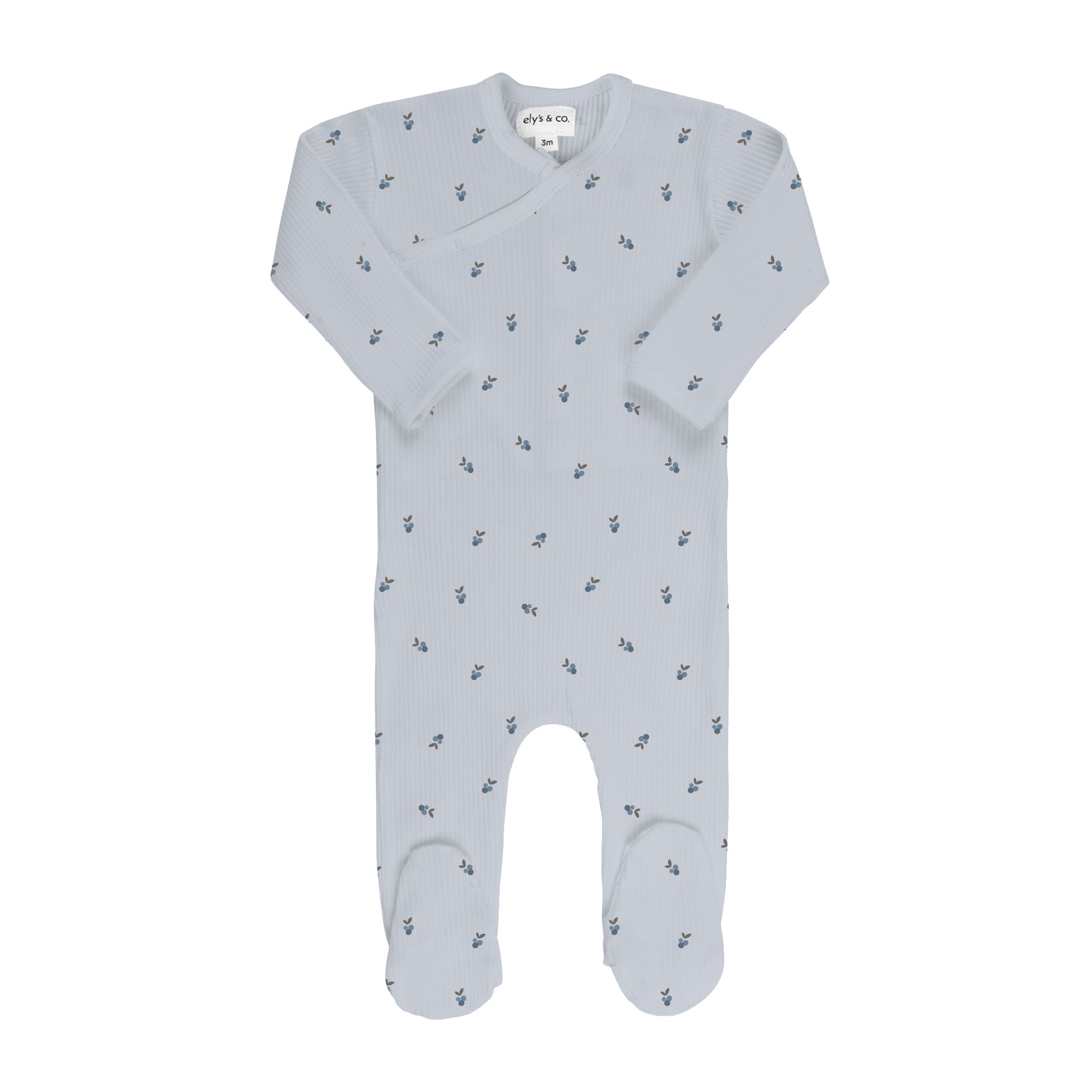 Blue/Blue Berry Zipper Footie