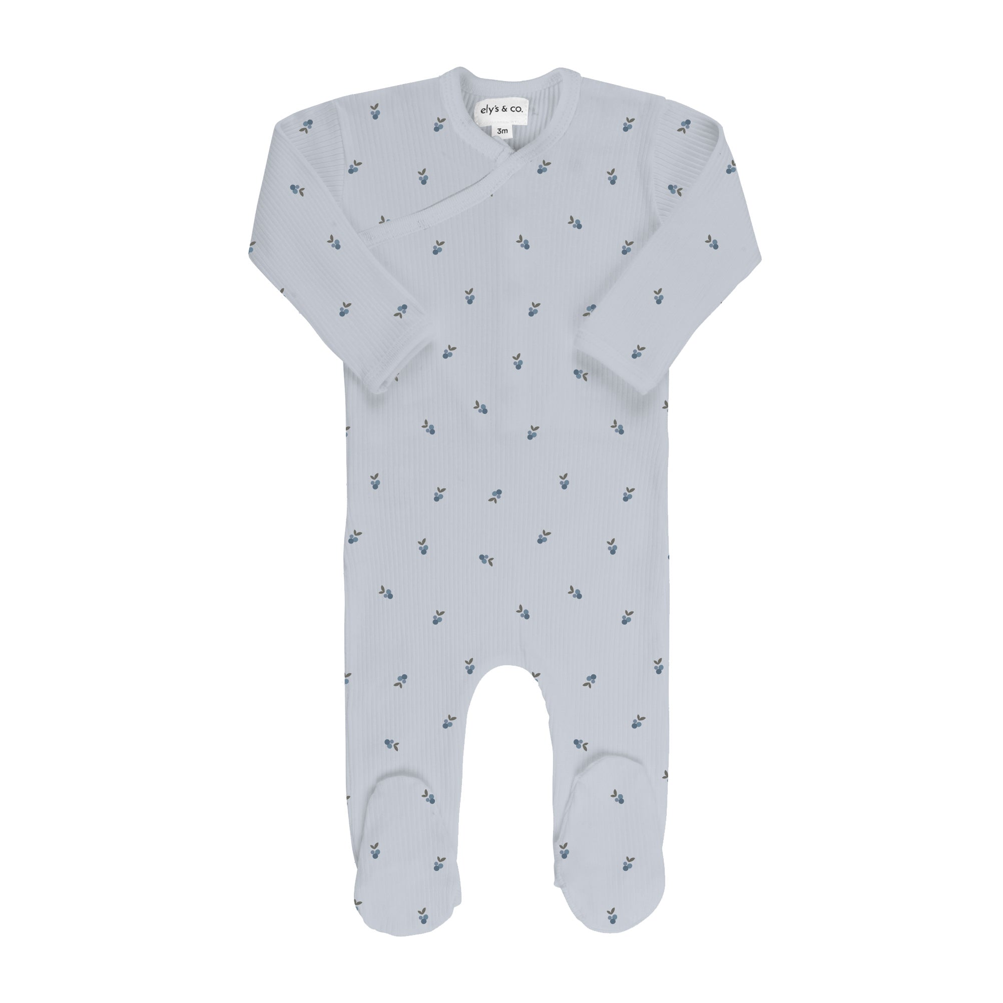 Blue/Blue Berry Zipper Footie