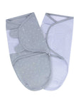 Blue Leaf & Stripes Adjustable Swaddle Blanket
