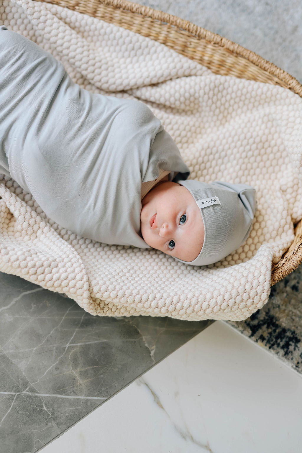 Blue Modal Beanie & Swaddle