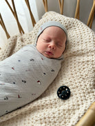 Blue Nautical Swaddle & Beanie
