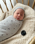 Blue Nautical Swaddle & Beanie