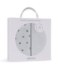 Blue muslin swaddle set packaging
