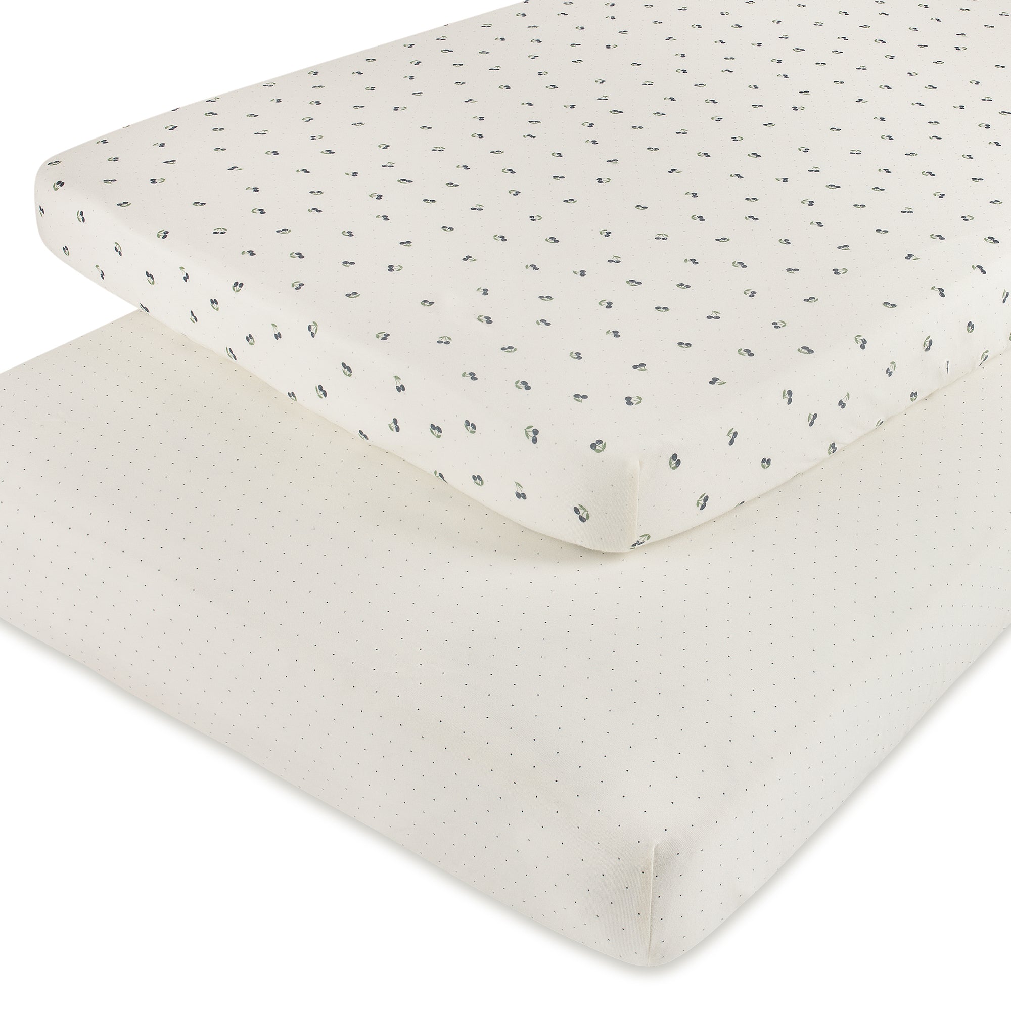 Breathable Blue Cherry Baby Sheets
