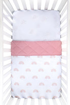 Dusty pink Rainbow Crib Bedding Trio