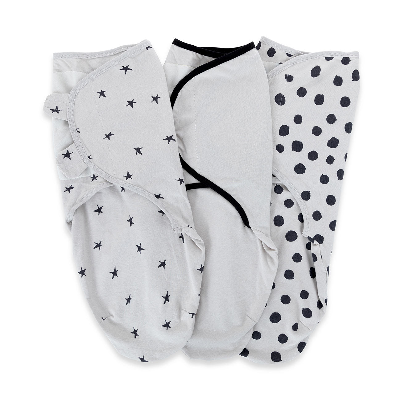 Grey Abstract Adjustable Swaddle Blanket | 3 Pack