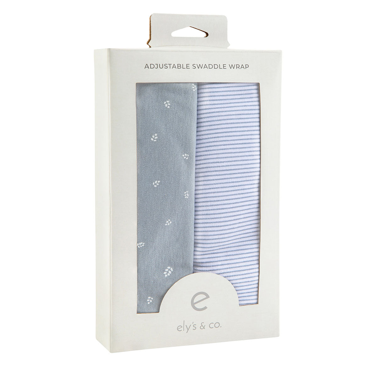 Grey_Adjustable_Swaddle_Blanket Packaged
