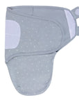 Grey_Adjustable_Swaddle_Blanket open