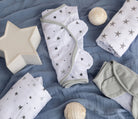 Grey Stars Compact Swaddle collection