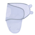 Grey Stripe Adjustable Swaddle Blanket open