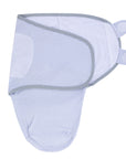 Grey Stripe Adjustable Swaddle Blanket open