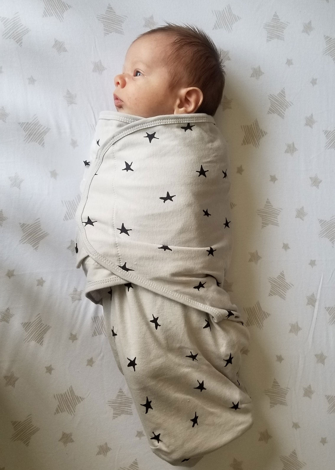 Grey abstract stars swaddle