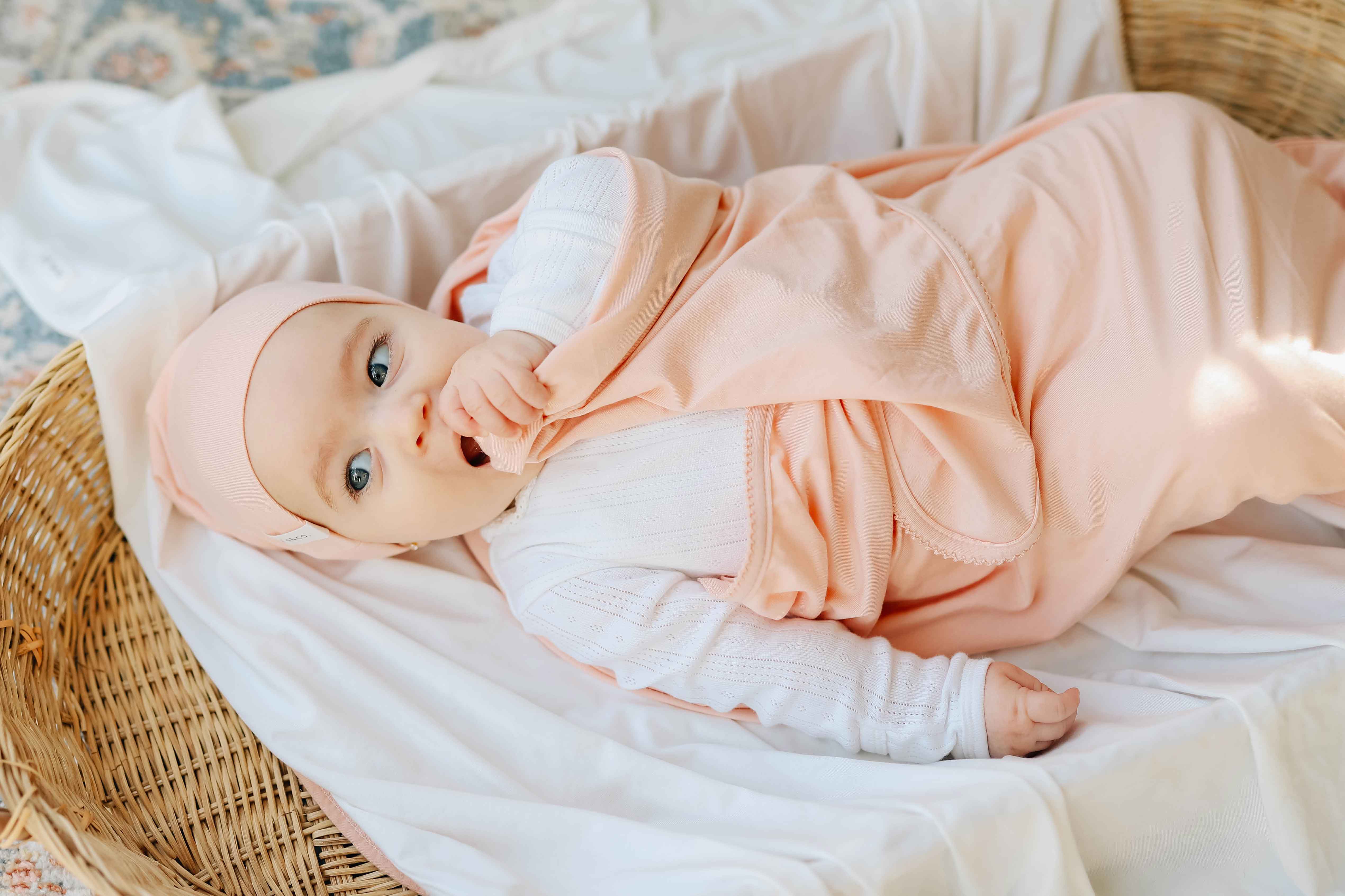 Modal Swaddle &amp; Beanie Set in Gift Box