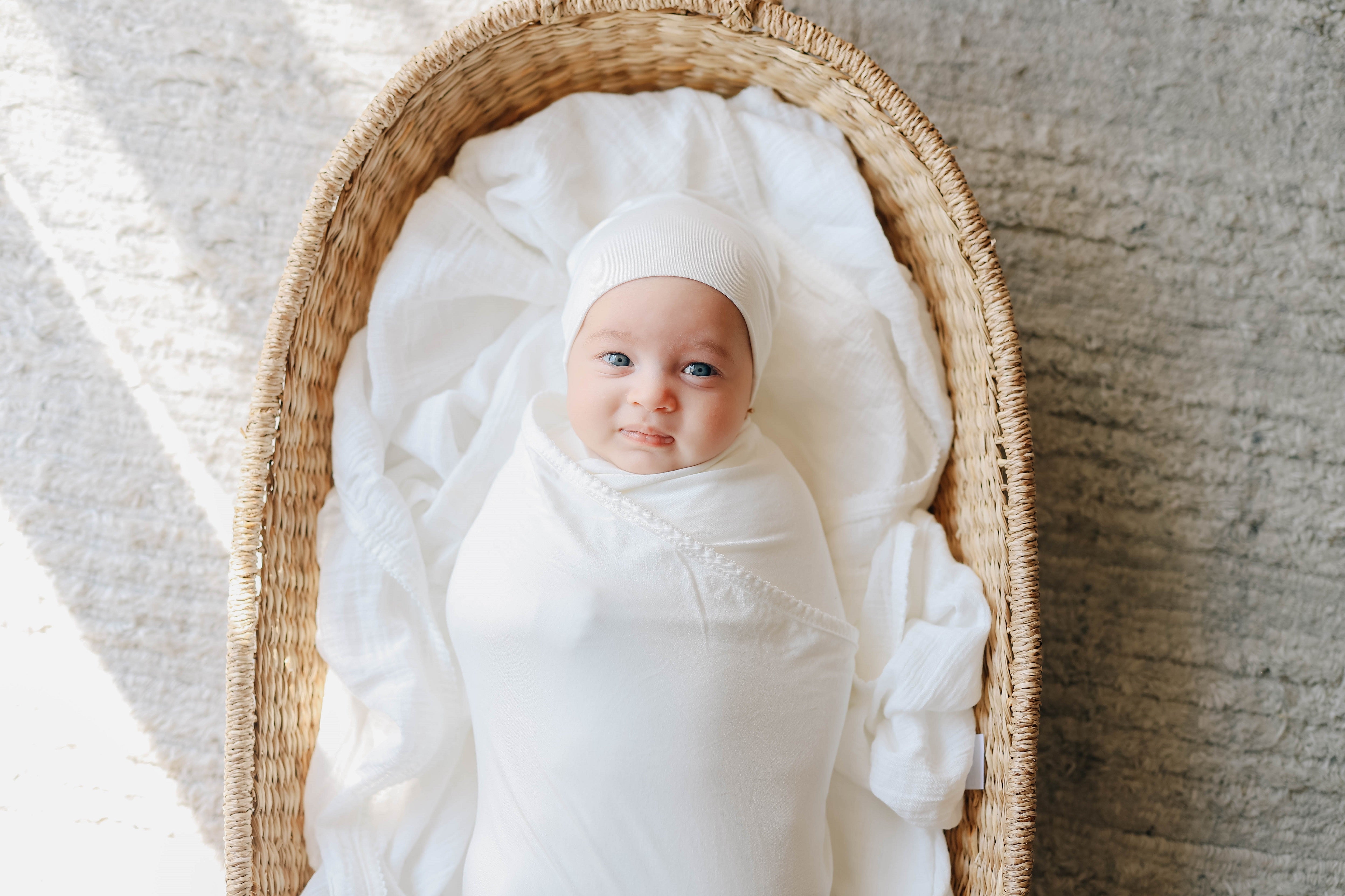 Modal Swaddle &amp; Beanie Set in Gift Box