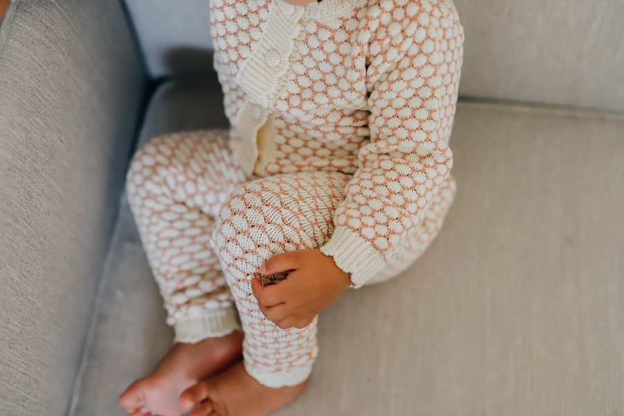 Popcorn Knit Collection - Overalls