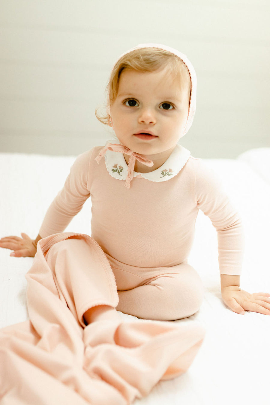 Jersey Cotton -Embroidered Collar Collection- Blanket
