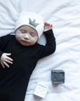 Newborn Hospital Hats - Grey & White