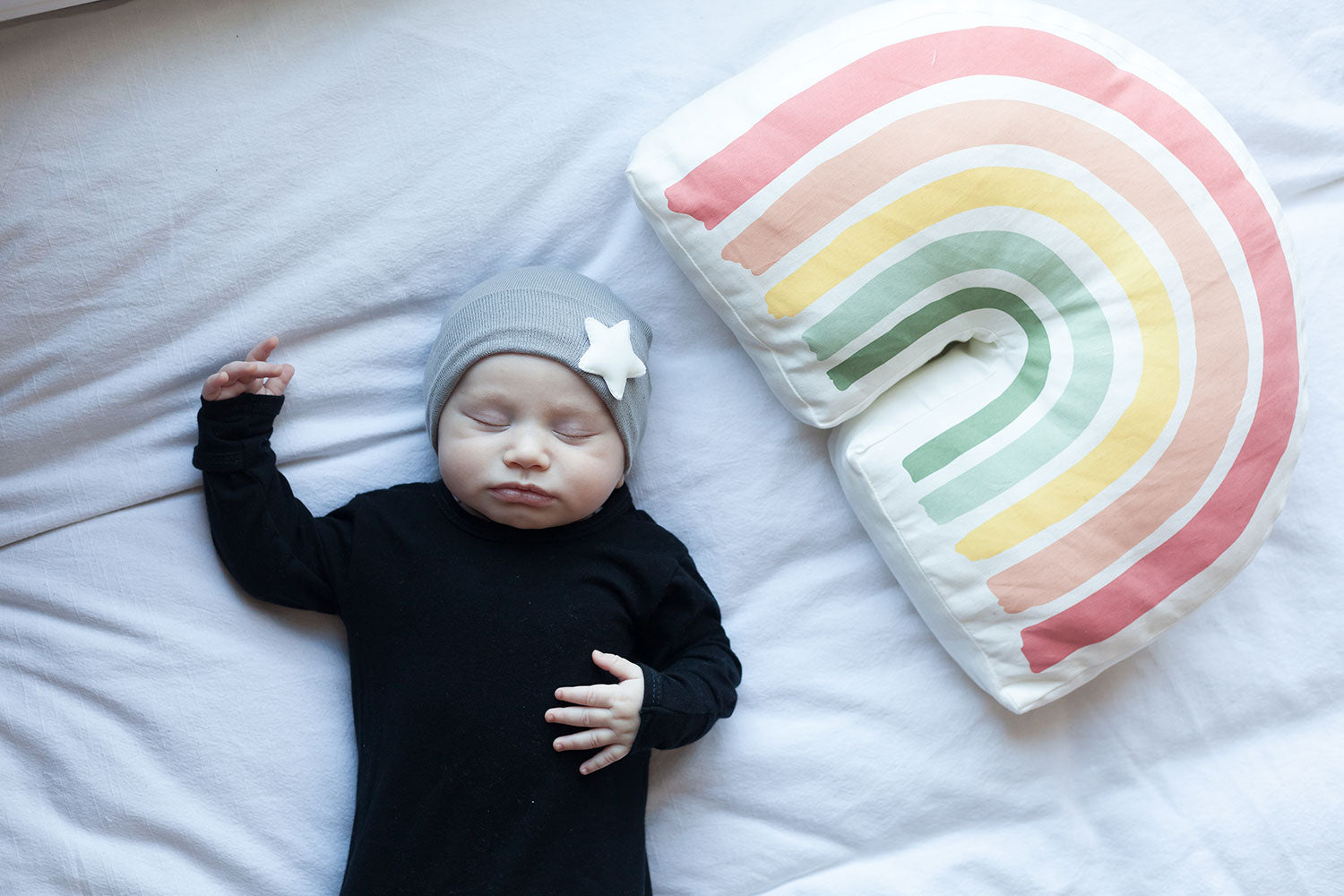 Newborn Hospital Hats - Grey &amp; White