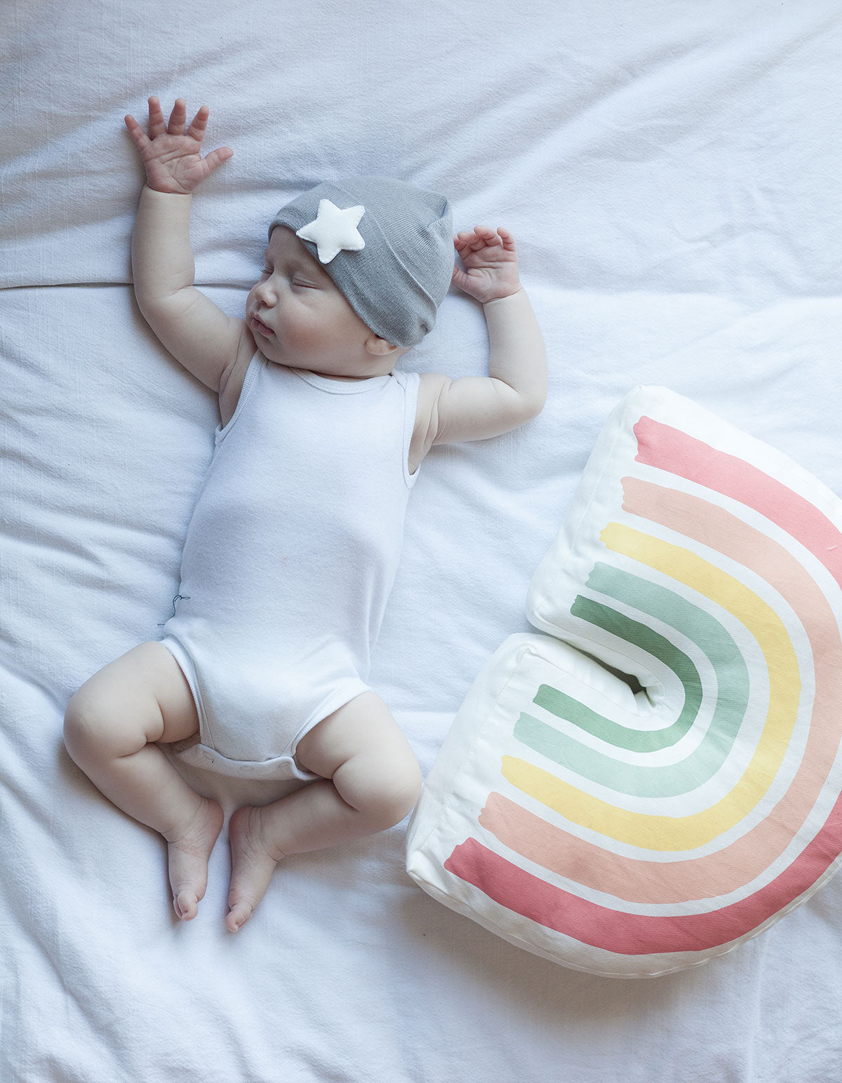 Newborn Hospital Hats - Grey &amp; White