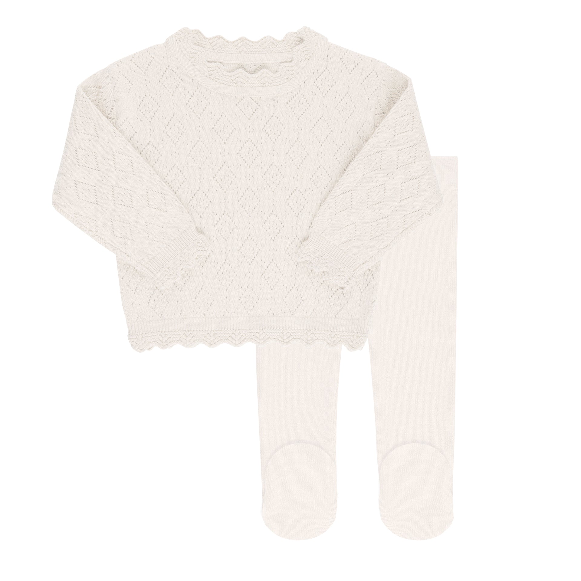 Rylee + Cru Pointelle Lounge Set - Ivory