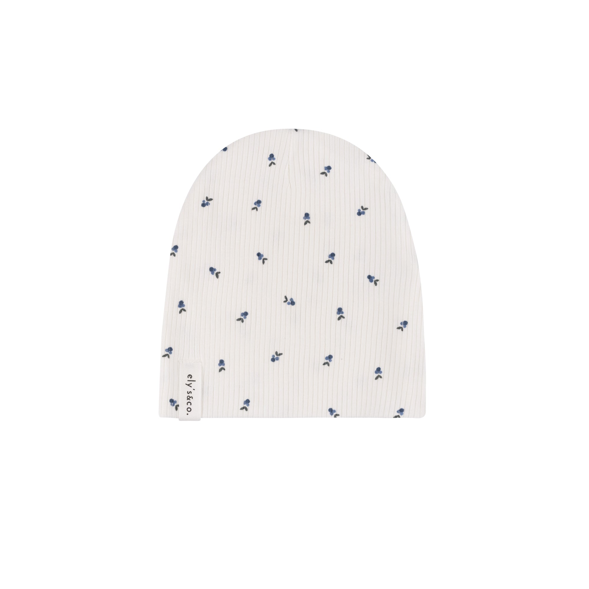 Ivory/Blue Berry Beanie