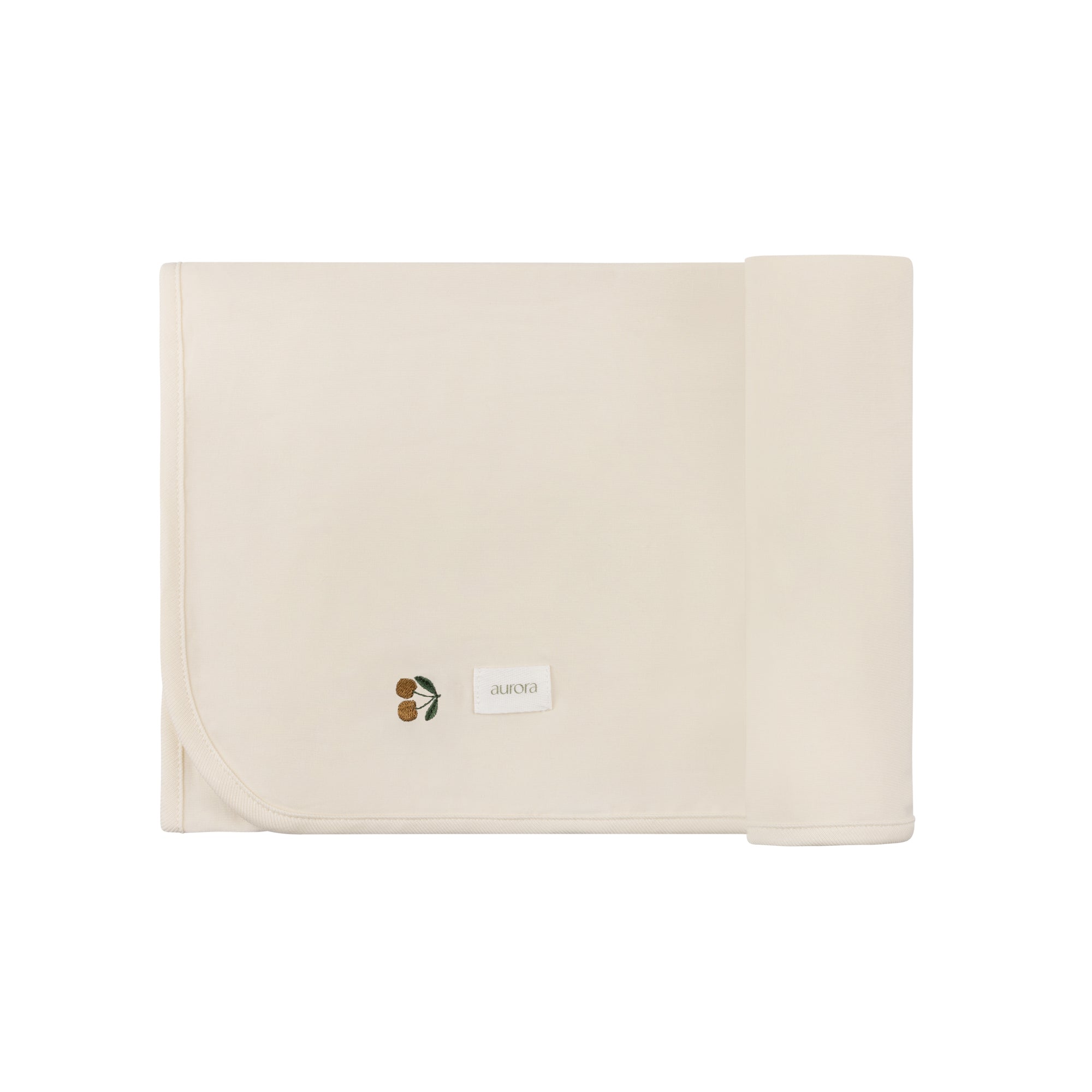 Ivory/Mustard Modal Cherry Print Collection - Blanket