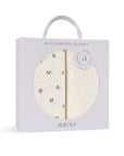 Ivory/yellow muslin swaddle setpackaging