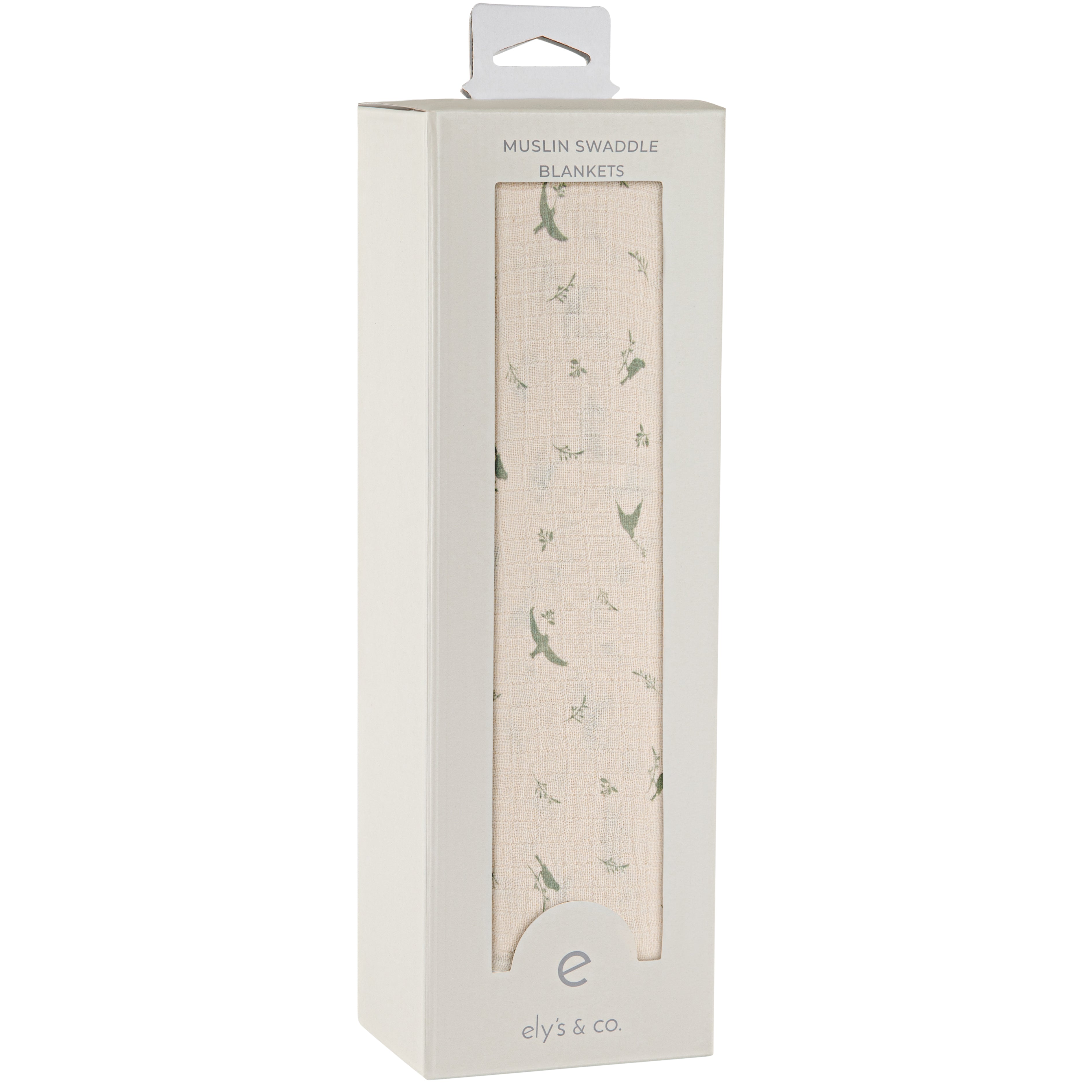 Cotton Muslin Swaddle Blanket - Sage Bird