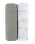 2 Pack Cotton Muslin Swaddle Blanket