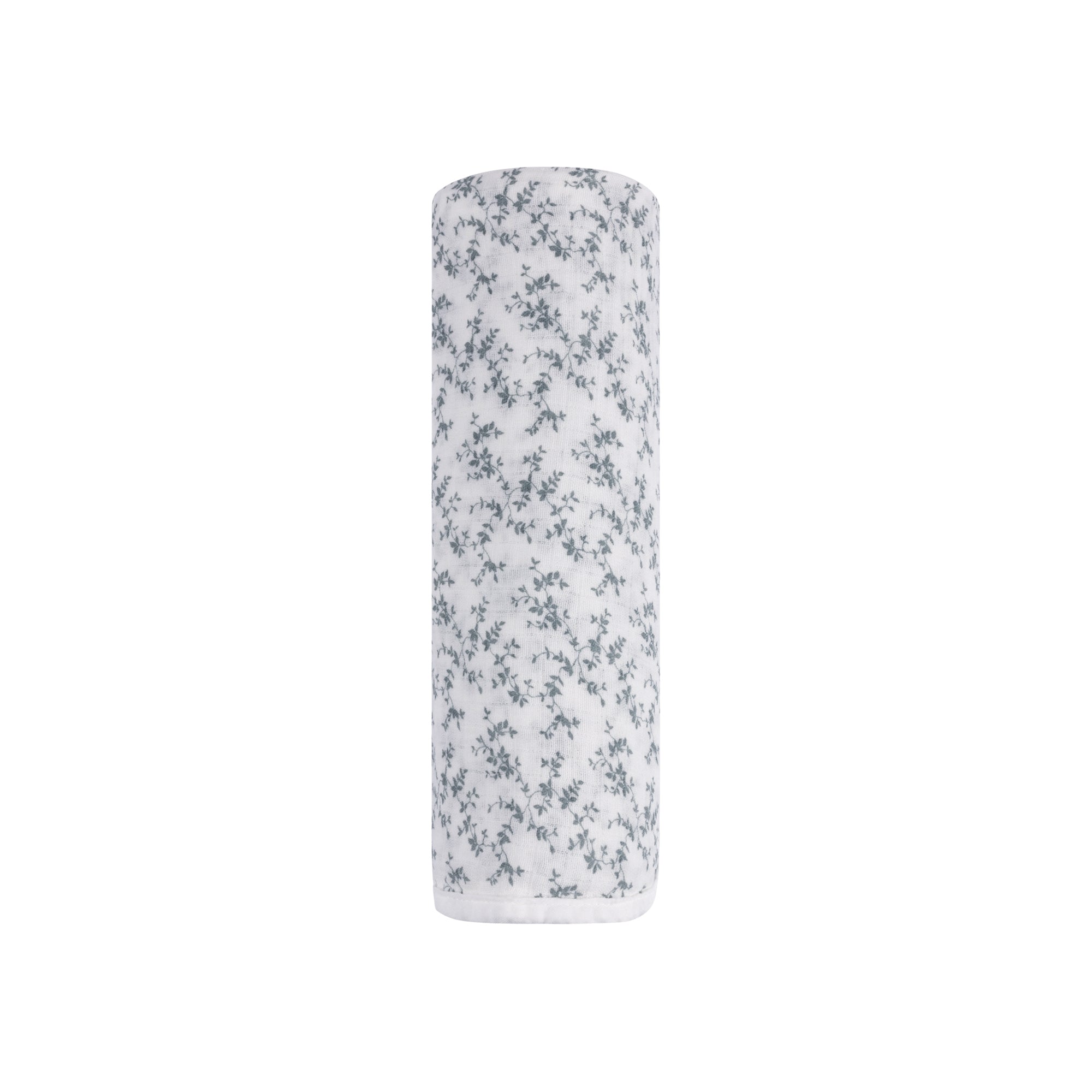 Muslin Swaddles 47&quot;-Blue Vine Pattern