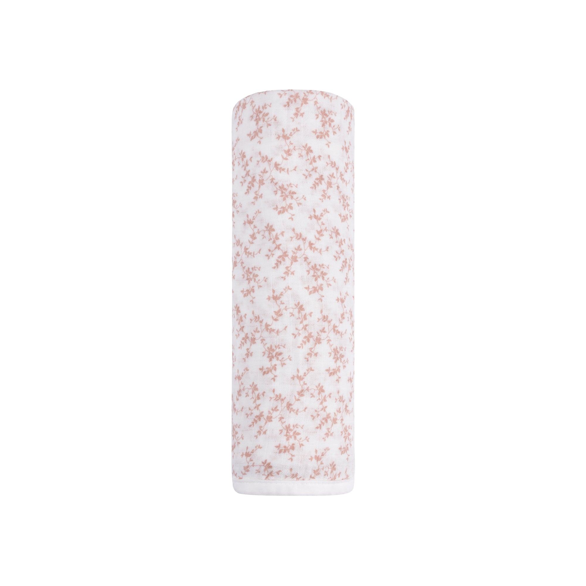 Muslin Swaddles 47"-Pink Vine Pattern