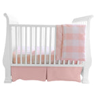Pink Gingham Three-Piece Crib Bedding Set