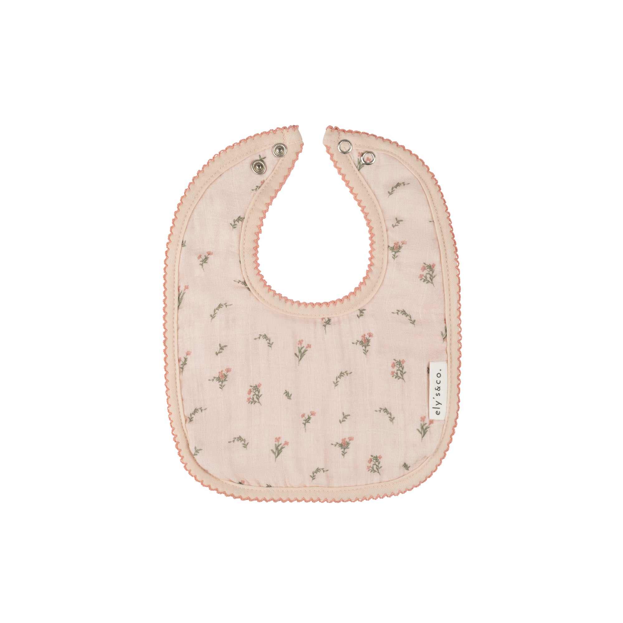 Pink gigko muslin bib