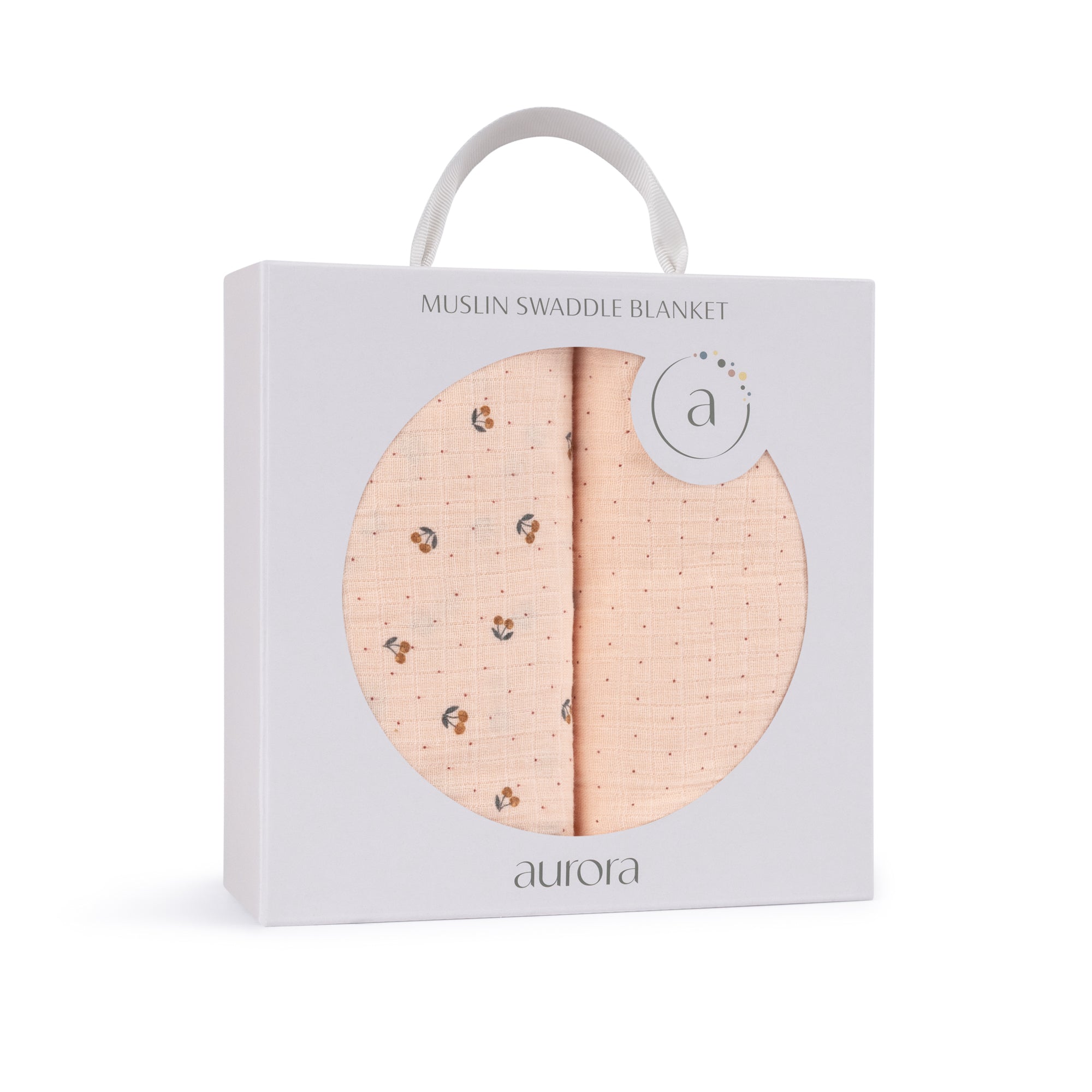 Pink muslin swaddle set packaging