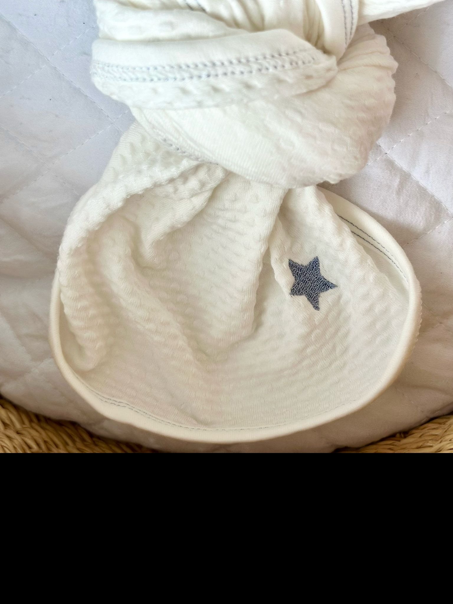 Cotton - Embroidered Heart and Star Collection - Blanket