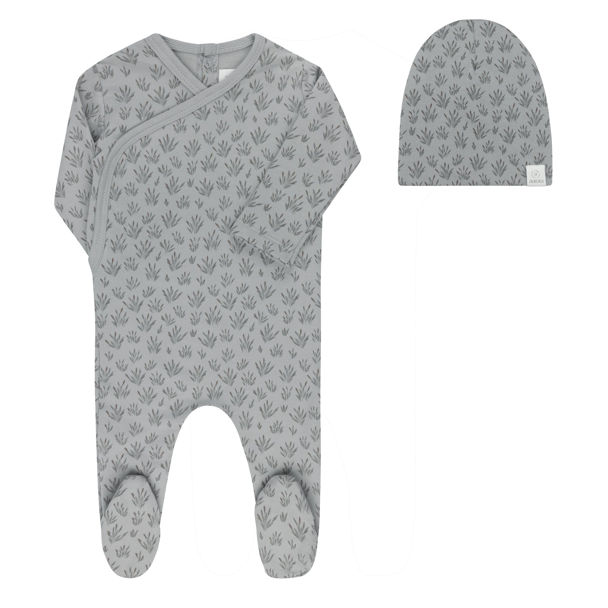 French Terry Blooms Collection - Footie + Beanie