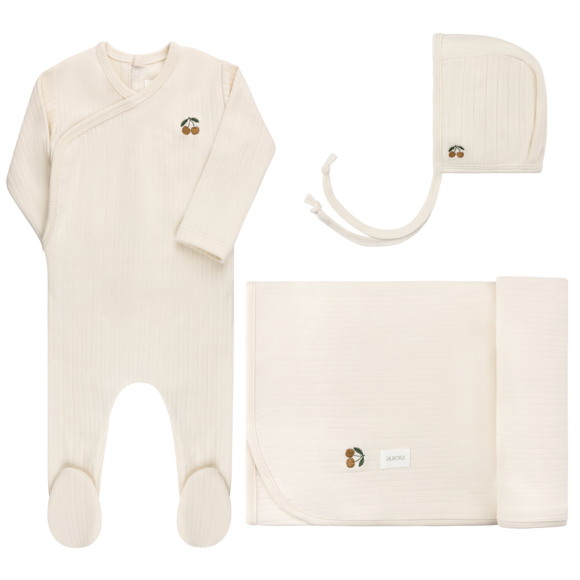 Embroidered Cherry Collection - Take Me Home Set