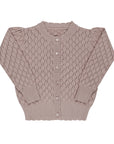 Stitch  Collection -  Diamond Pointelle Knit Cardigan