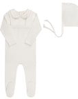 Embroidered Collar Collection - Bodysuit + Overalls + Bonnet
