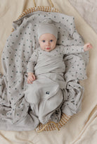 modal cherry footie and beanie set