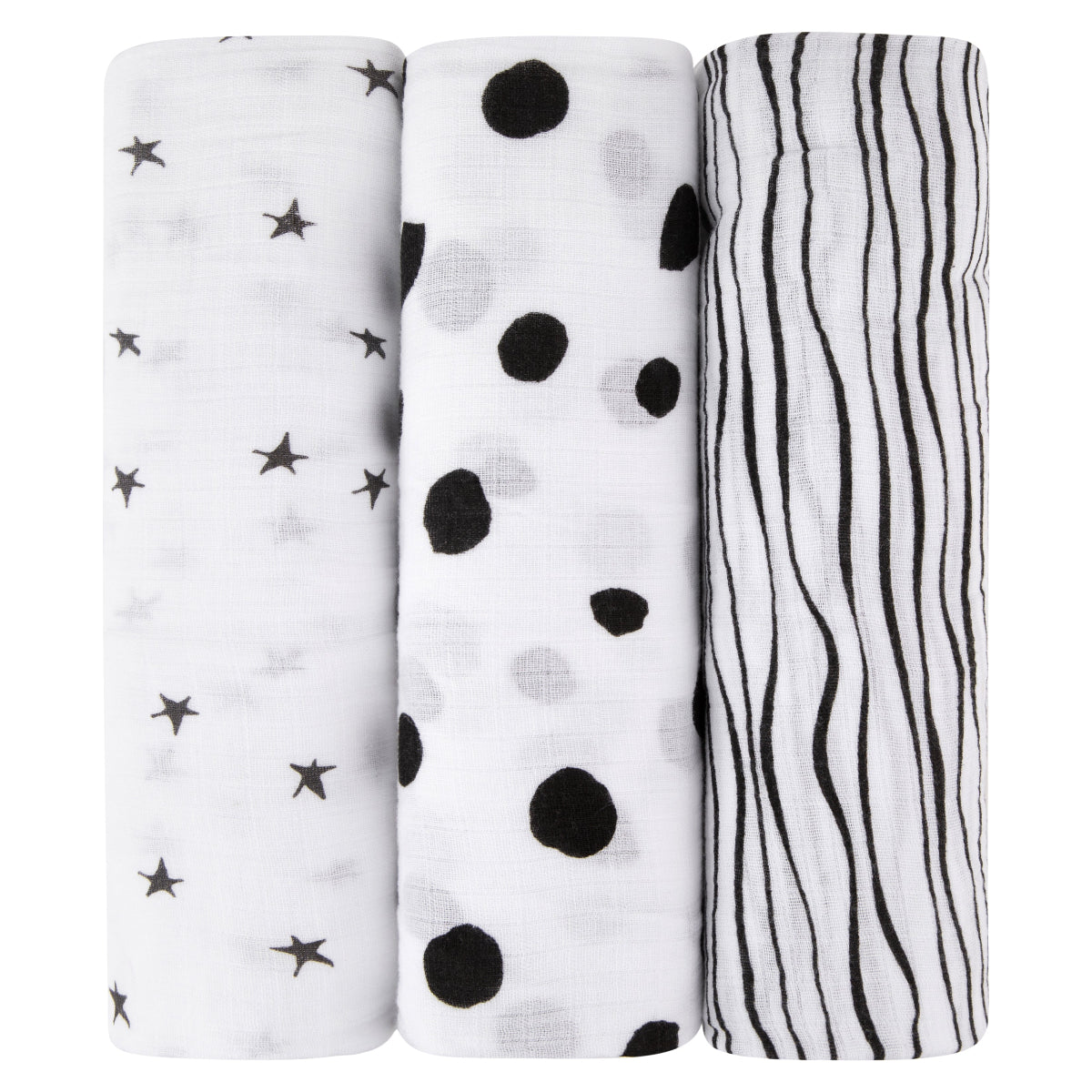 3 Pack Cotton Muslin Swaddle Blanket