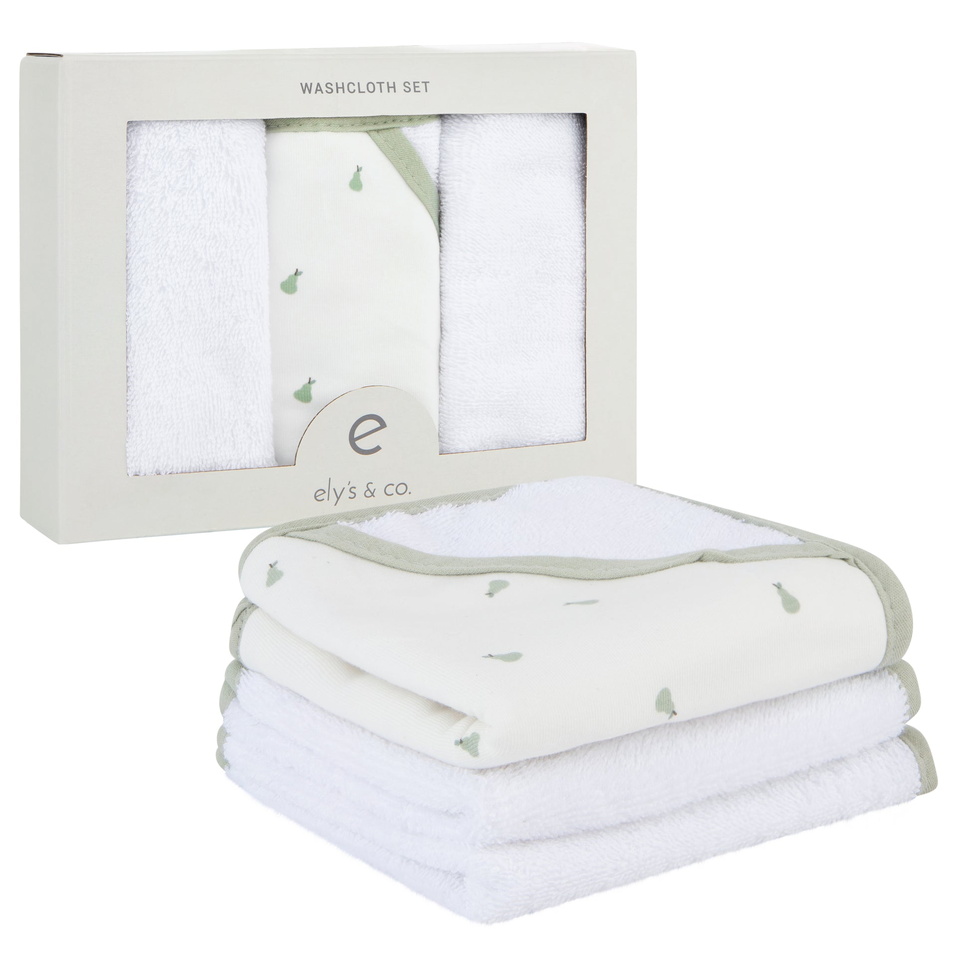 Ely's & Co. Wash Cloth (3 Pack) Sage Pear