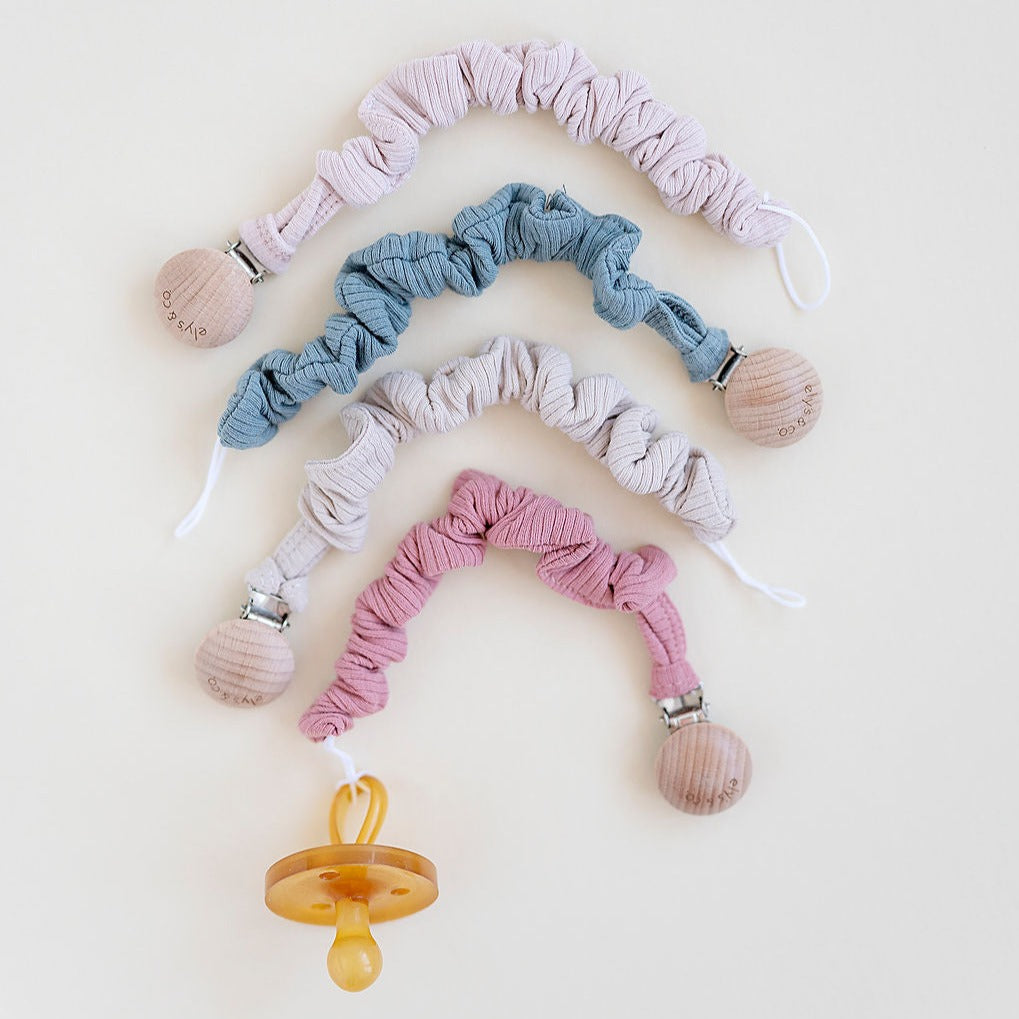 Ribbed Cotton - Solid Ribbed Collection Paci Clips