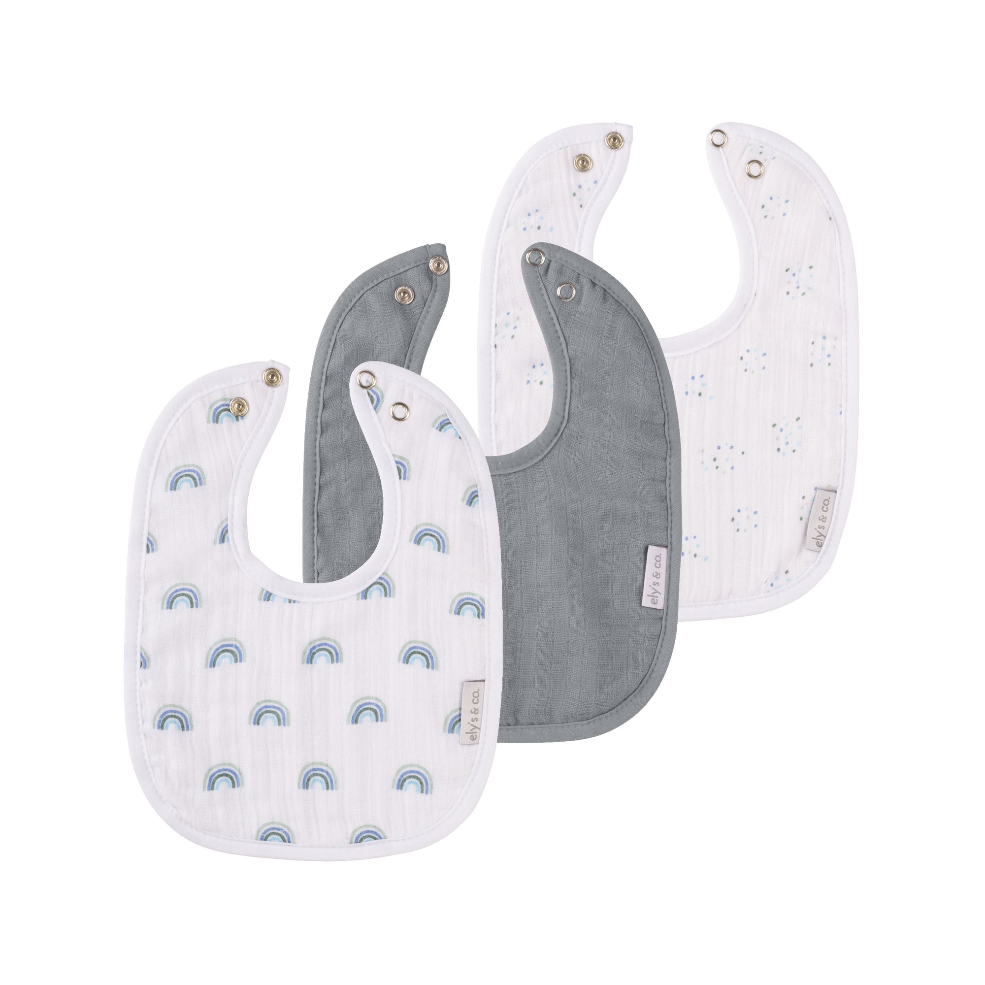 Ely's & Co Muslin Bib - Blue Ely's & Co Muslin Bib - Blue