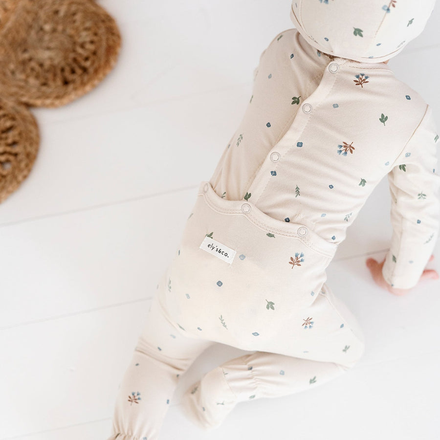 Jersey Cotton - Garden Floral Collection - Footies