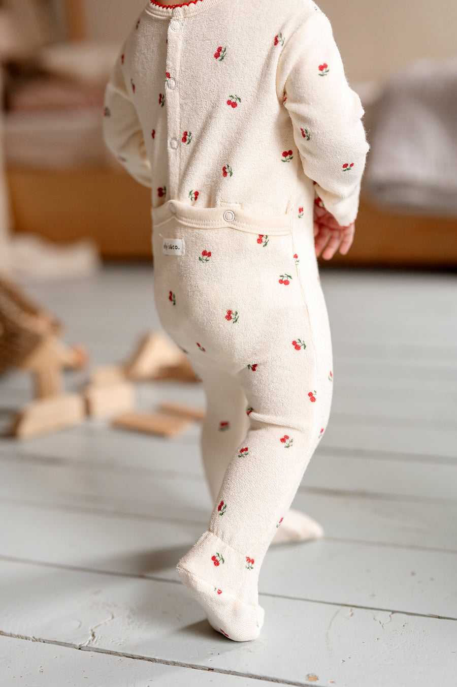 Terry/Ribbed Cotton - Cherry Collection - Footies