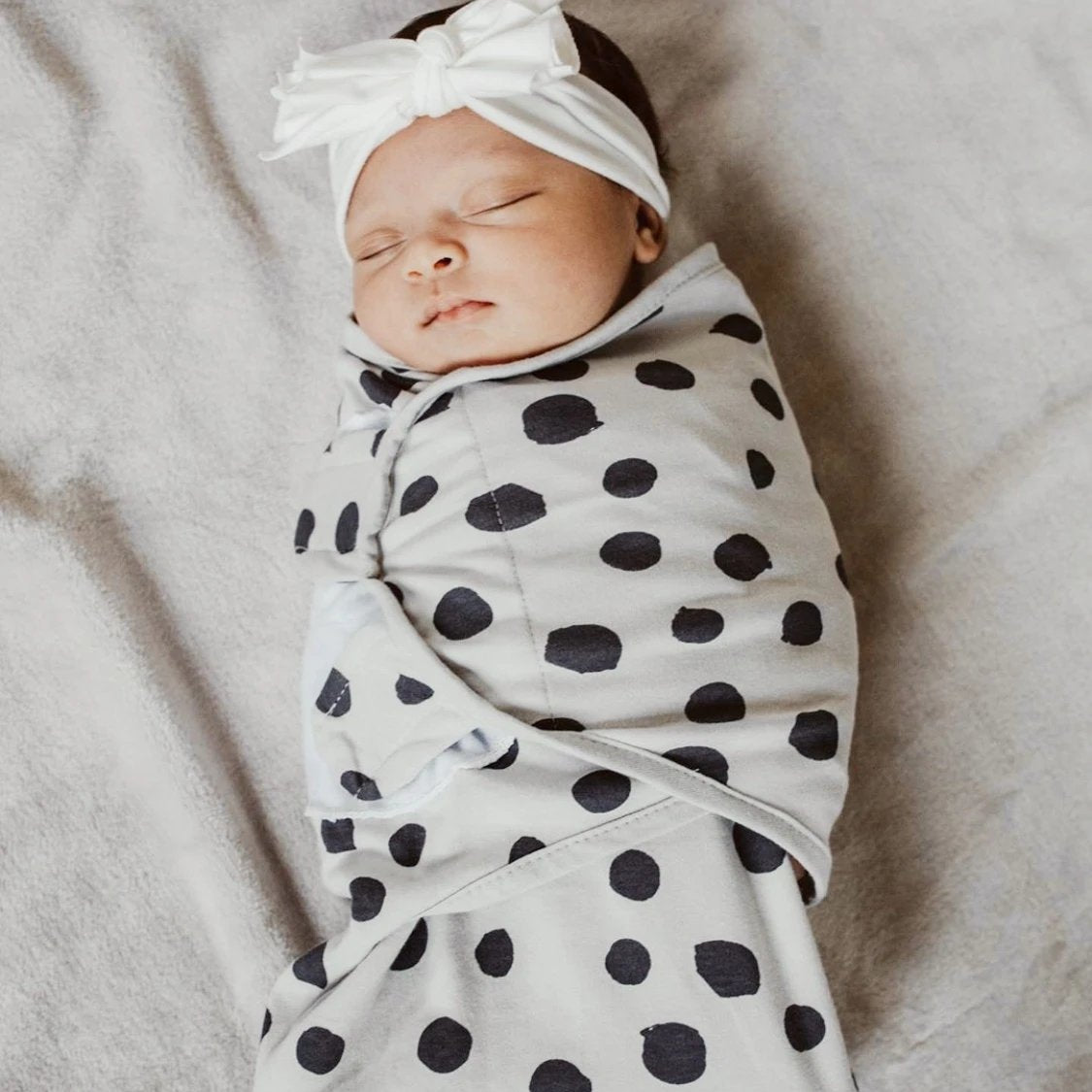 Black abstract swaddle blanket