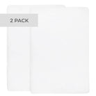 2-Pack hypoallergenic white fitted crib sheets for safer sleep