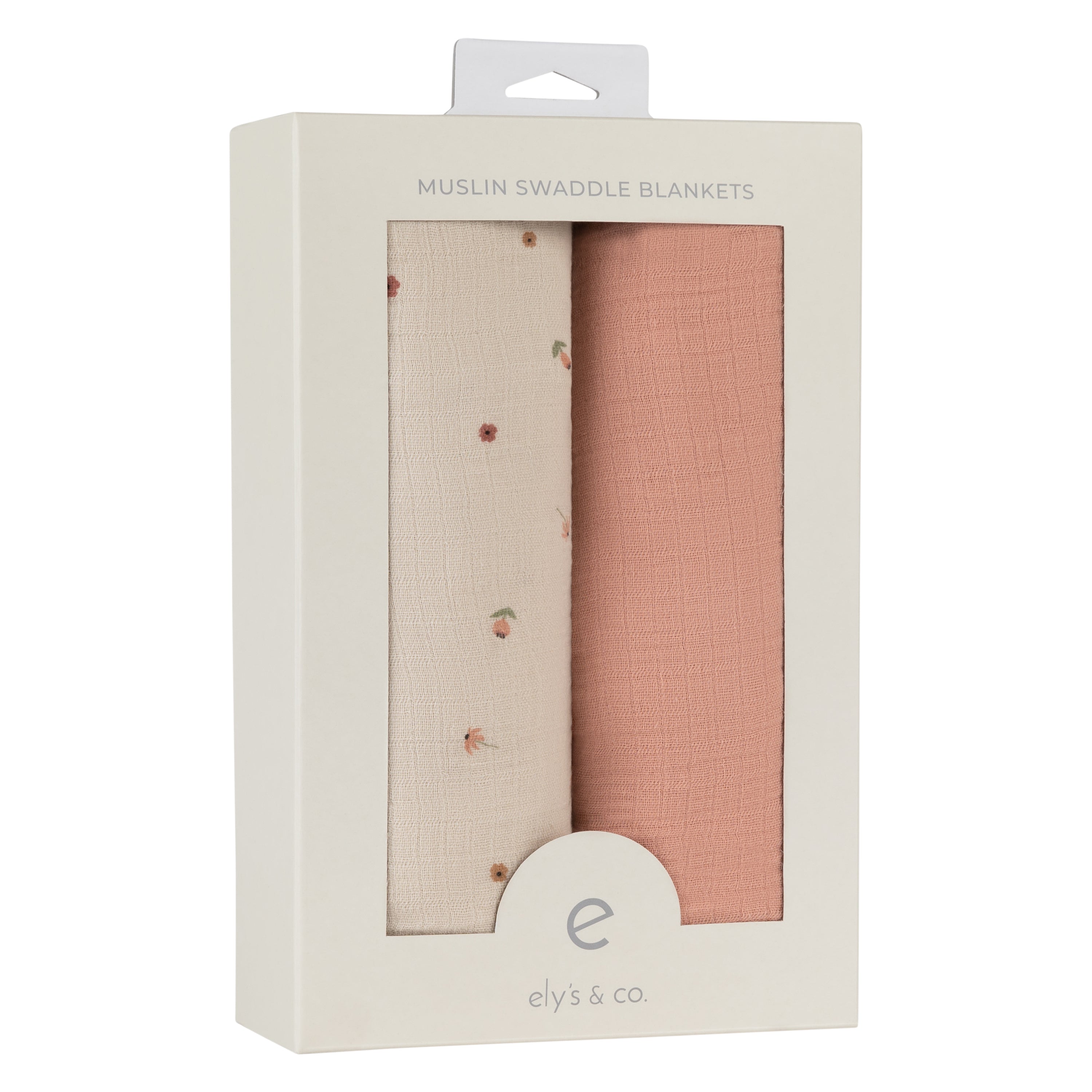 2 Pack Cotton Muslin Swaddle Blanket - Pink Garden Flower