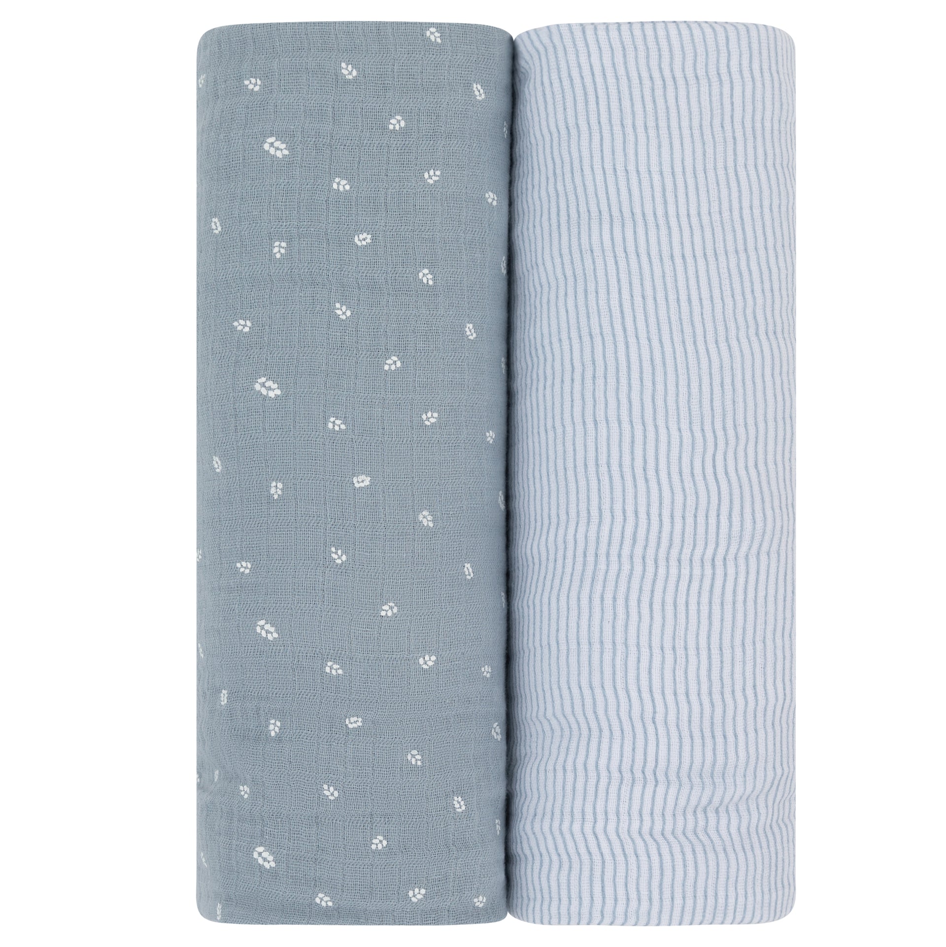 Ely's & Co Cotton Muslin Swaddle Grey & Taupe
